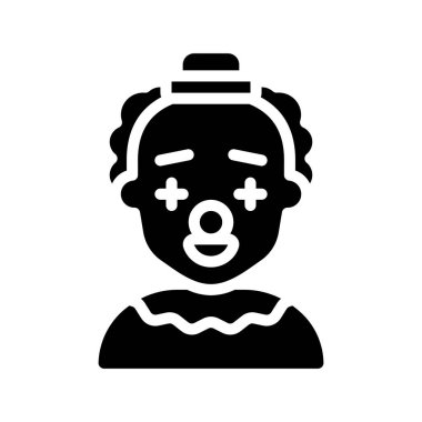Palyaço Avatar web simgesi vektör çizimi