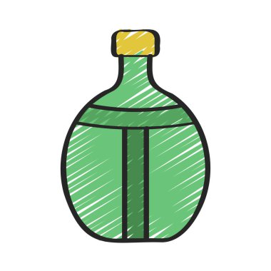 Su kabı ağ ikonu vektör illüstrasyonu