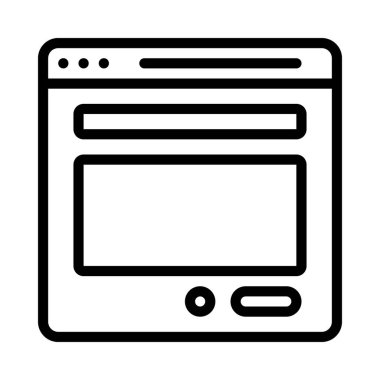 Web Sitesi Form Web simgesi vektör illüstrasyonu