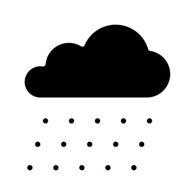 Kar yağışı Bulutu ikon vektör çizimi 