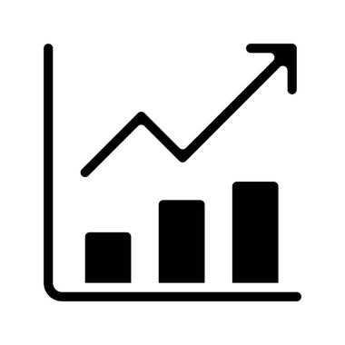 İş büyümesi çizelgesi ana hatları vektörü. İş büyümesi. veri analizi