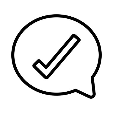 Tik İleti Web simgesi vektör illüstrasyonu