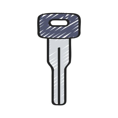 Uzun Düz Anahtar Ağ vektör illüstrasyonu