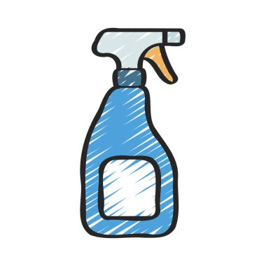 Temizleme spreyi şişe ağ ikonu vektör illüstrasyonu
