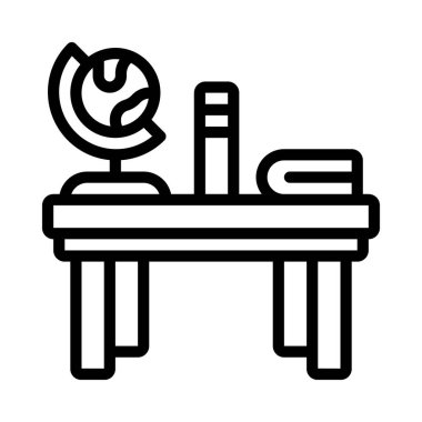 Öğretmen Masası Web simgesi vektör çizimi