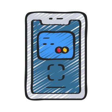 Cep telefonu kartı web simgesi vektör illüstrasyonu