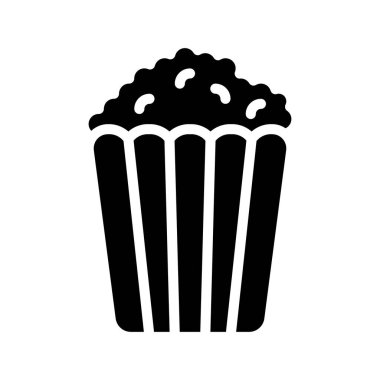 Patlamış mısır Kovası Web simgesi vektör illüstrasyonu