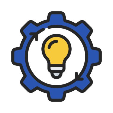 Fikir Oluşturma web simgesi vektör çizimi