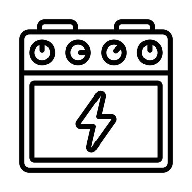 Electric Cooker web simgesi vektör illüstrasyonu