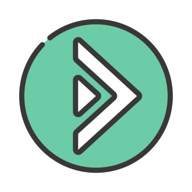 ok sağ simge vektör illüstrasyonu