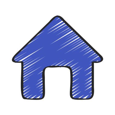 Ok işareti. Vektör. Yumuşak hatlı mavi simge.