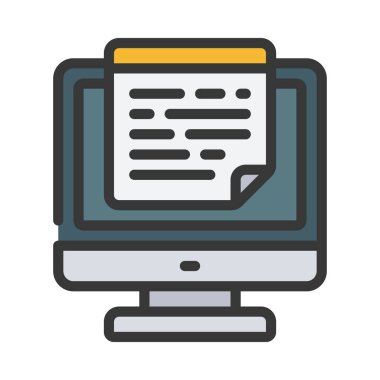 Not Uygulama Web simgesi vektör illüstrasyonu