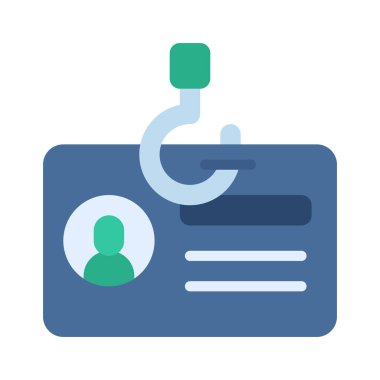 Kişisel Bilgi Phishing Web simgesi vektör illüstrasyonu