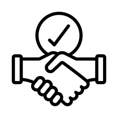 Anlaşma web simgesi vektör illüstrasyonunu tamamla