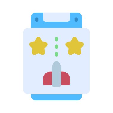 Uzay Savaşçısı Oyun Web ikonu vektör çizimi