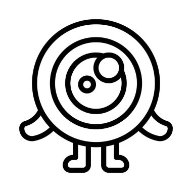 Beyaz arkaplanda canavar vektör çizimi 