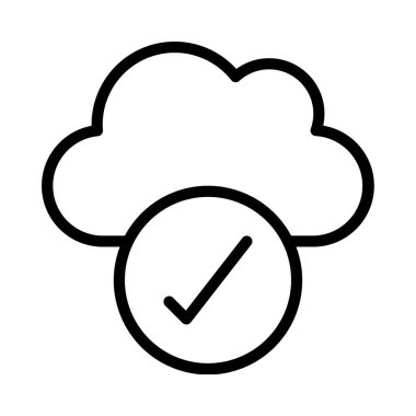 Tik Bulutu ikon vektör illüstrasyonu