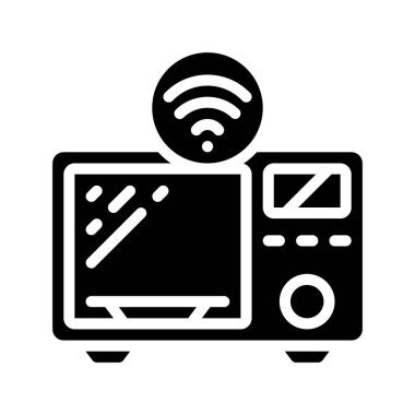 Akıllı Mikrodalga ağ ikonu vektör çizimi
