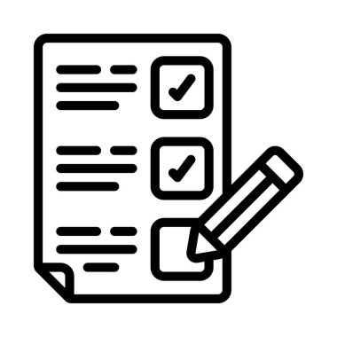 Görev Listesi web simgesi vektör illüstrasyonu