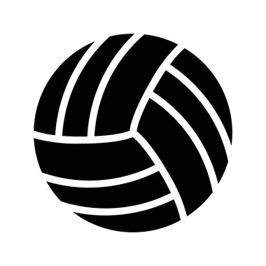 Voleybol web simgesi vektör illüstrasyonu