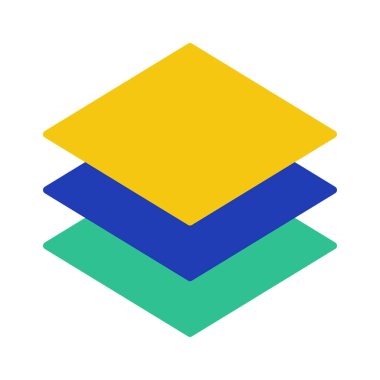 Üç Katman Web simgesi vektör illüstrasyonu