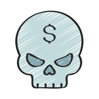 Finansal Kötülük Web ikonu vektör çizimi