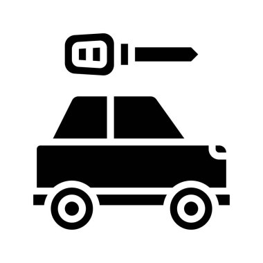 araba simgesi, vektör illüstrasyonu basit tasarım 