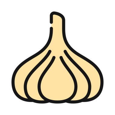 karikatür karalama sarımsak, vektör çizimi           