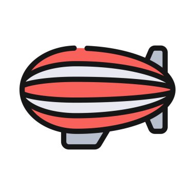 Zeplin Araç Web simgesi vektör çizimi