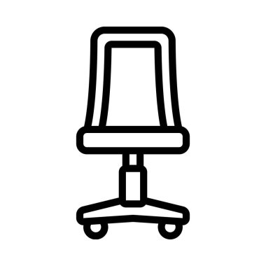 ofis sandalyesi ikon vektör illüstrasyonu