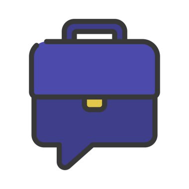 İş mesajı simgesi, vektör illüstrasyonu  