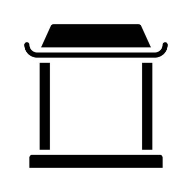 Küçük Tapınak web simgesi vektör illüstrasyonu