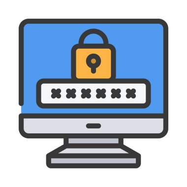 parola simgesi, vektör illüstrasyonu basit tasarım