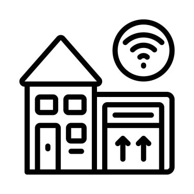 Otomatik Garaj Açma Ağı vektör çizimi