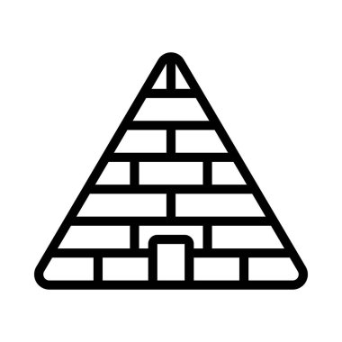 Piramit ağ simgesi vektör illüstrasyonu