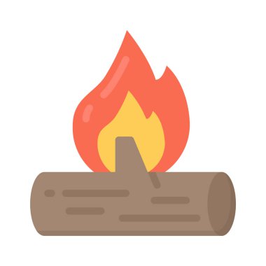 Günlük Ateşi Web simgesi vektör illüstrasyonuName