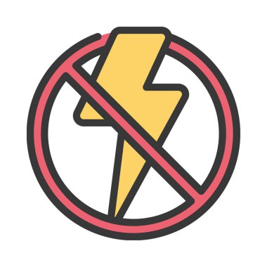 Flash web simgesi vektör illüstrasyonu yok