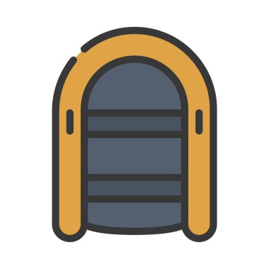 Dinghy Boat web simgesi vektör çizimi