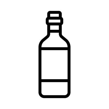Şarap Şişe Web ikonu vektör illüstrasyonu