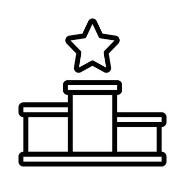 Kazanan Podyum Web simgesi vektör illüstrasyonu