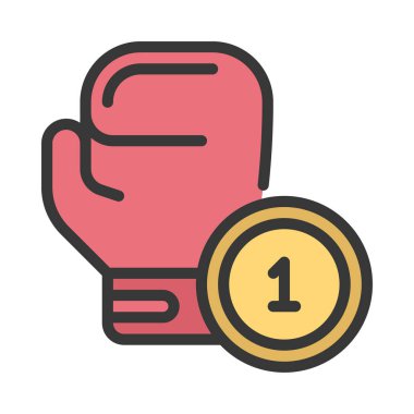 Boks Bets web simgesi vektör illüstrasyonu