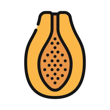 Papaya Meyve Web simgesi vektör illüstrasyonu