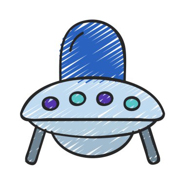 Bilim Kurgu web simgesi vektör illüstrasyonu