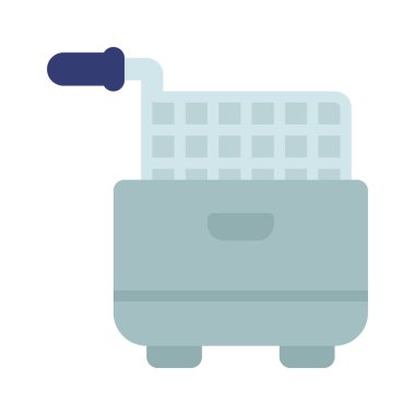 Derin Fryer web simgesi vektör illüstrasyonu