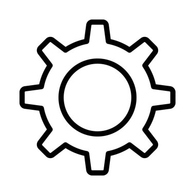 Beyaz arkaplanda çark vektör simgesi  