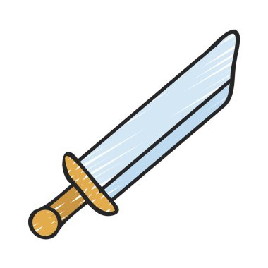 Longsword ağ simgesi vektör illüstrasyonu