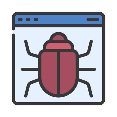 Web sitesi Hata simgesi, vektör illüstrasyonu 