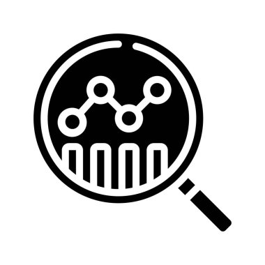 veri analizi web simgesi vektör illüstrasyonu