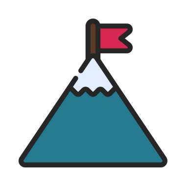 Business Milestones web simgesi vektör illüstrasyonu