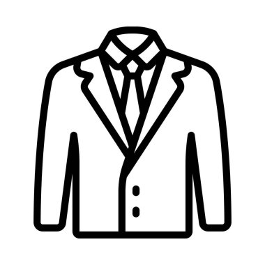 Takım Elbise Ceketi Web simgesi vektör illüstrasyonu